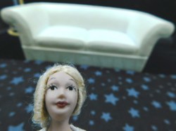 6 inch dollhouse doll white face